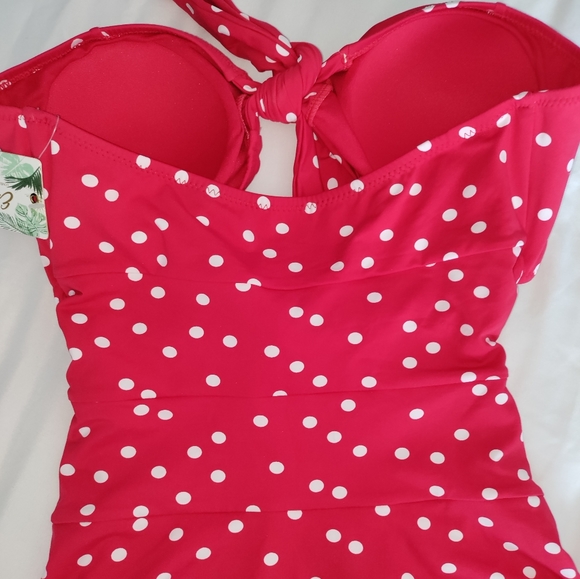 😍HOST PICK!! 🆕Envya | Polka Dot Strapless Swimsuit Size Medium - Picture 11 of 11